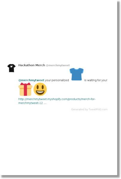 Merch for merchmytweet